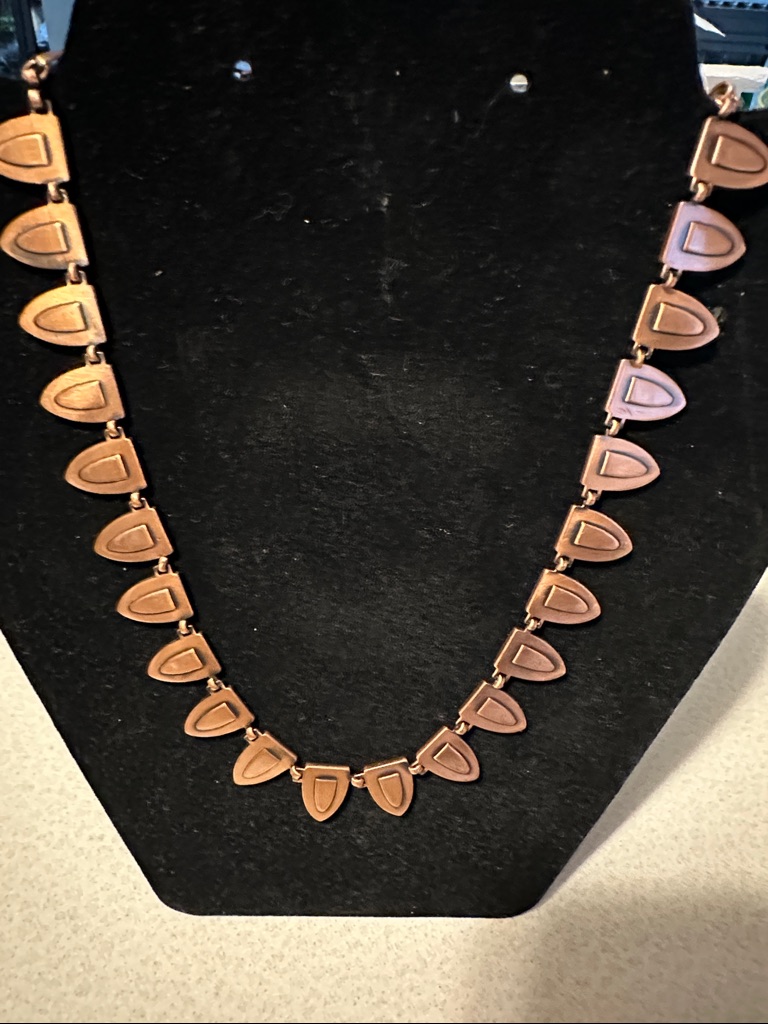 Vintage Renoir Copper Necklace Adjustable Length (825)